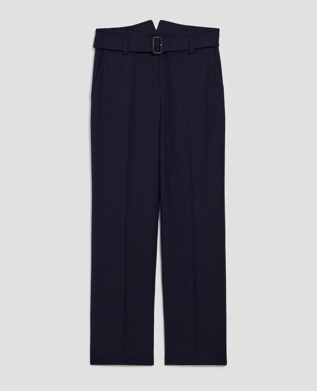 COLETTE - Pantalón recto ajustado de lana H695 night sky
