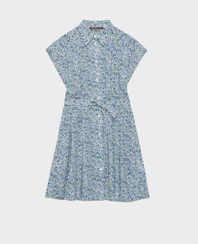 Vestido corto de gasa de algodón 7050 92_print_blue