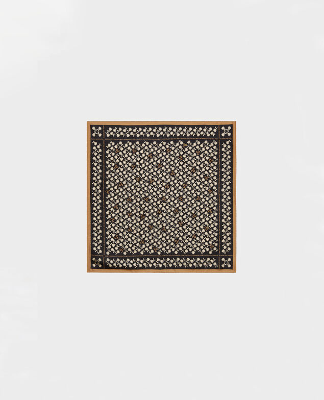 Foulard cuadrado de seda Black beauty