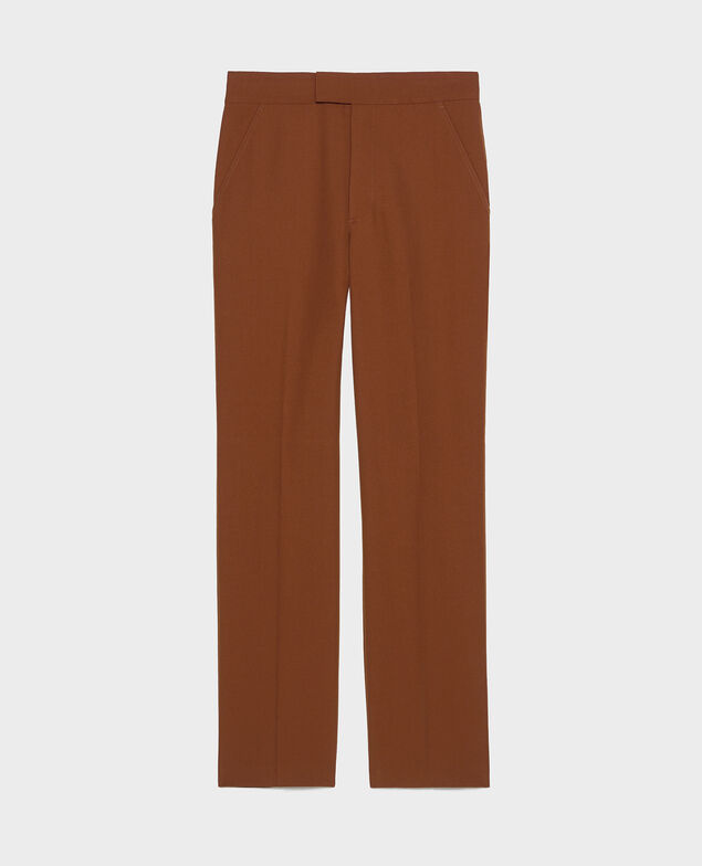 MARCELLE - Pantalón recto de lana estilo masculino Monks robe