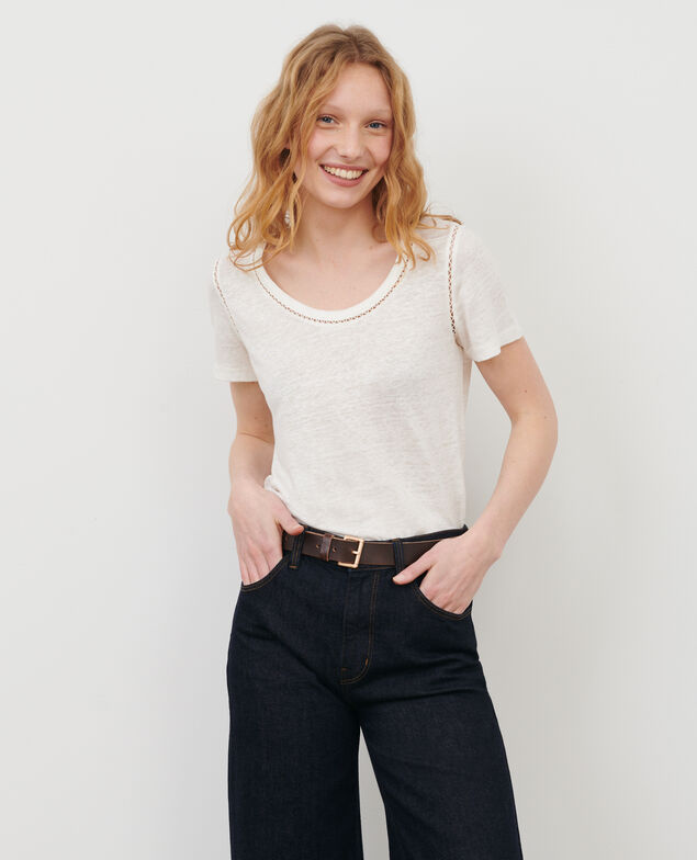 Camiseta de lino Gardenia