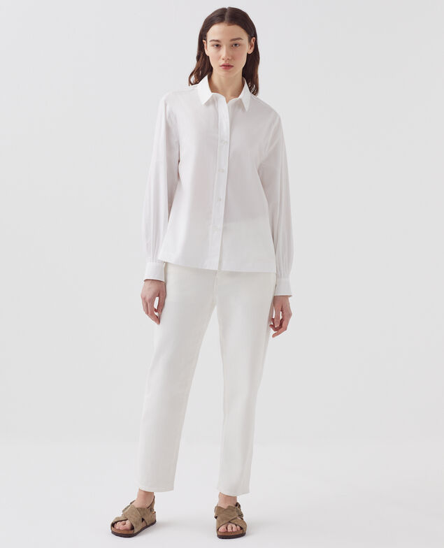 Camisa amplia de algodón H003 white
