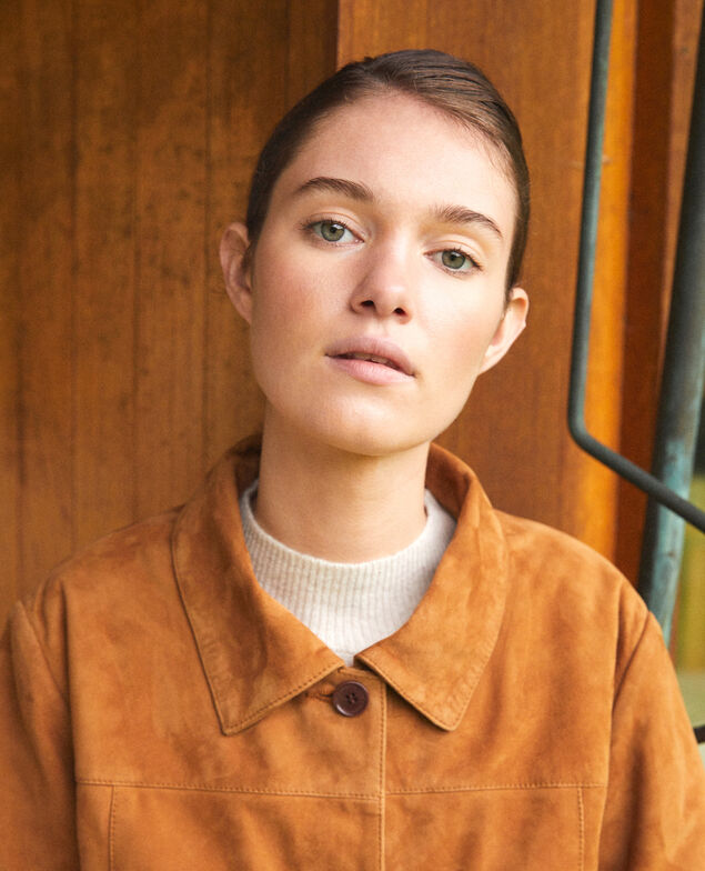 Chaqueta de ante Amarillo