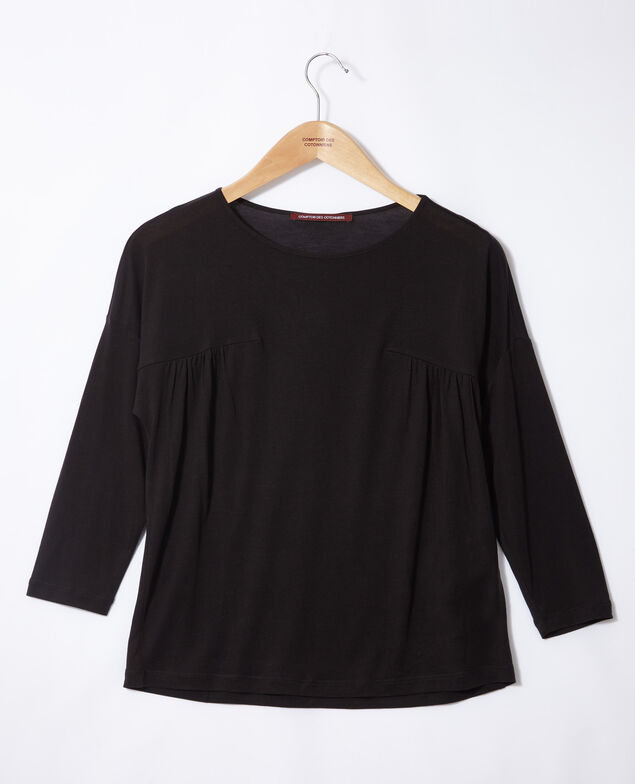 Camiseta de cuello redondo Negro