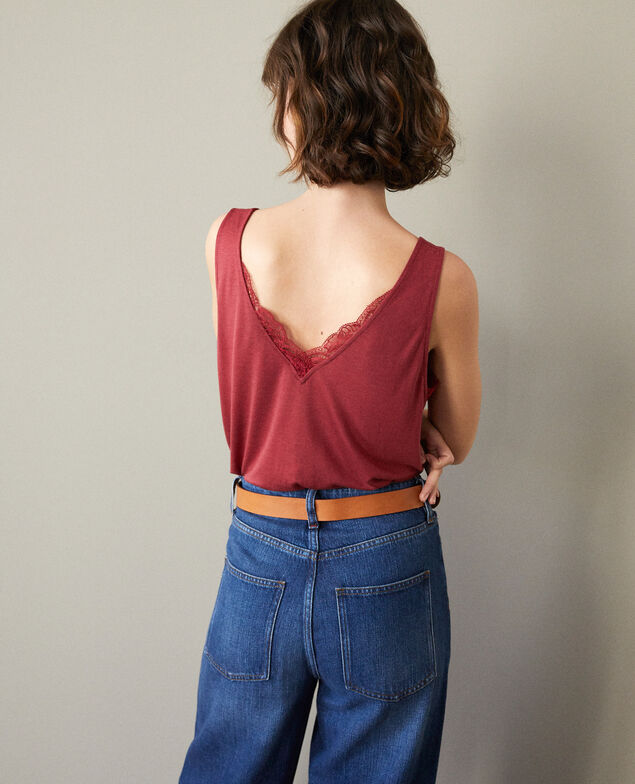 Camiseta de tirantes con encaje Rio red