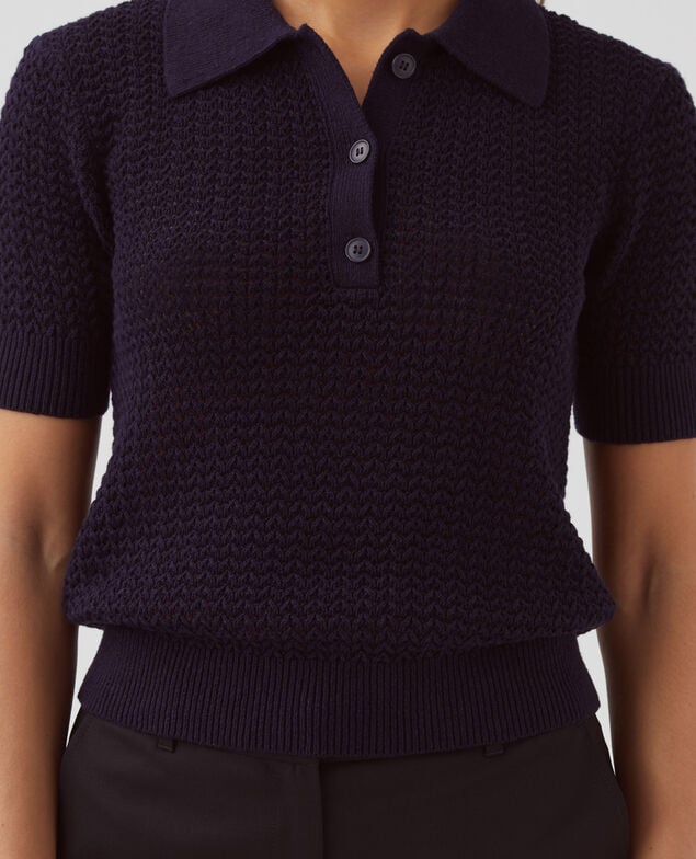Jersey cuello polo de manga corta H694 baritone blue