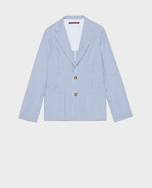 Blazer de algodón Seersucker stripes