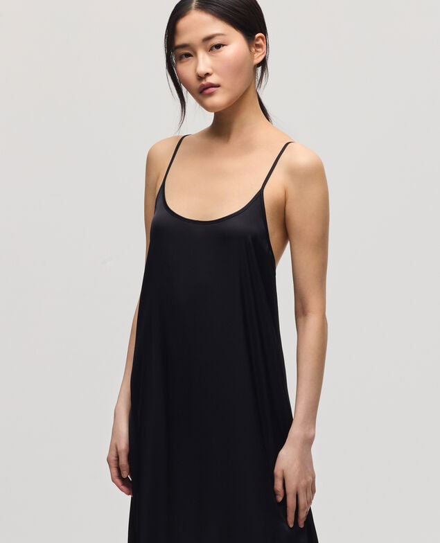 Vestido lencero satinado H091 black beauty
