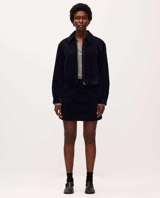 Falda corta de pana U690 navy