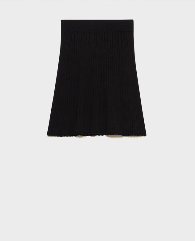 Falda corta de punto 3D Black beauty