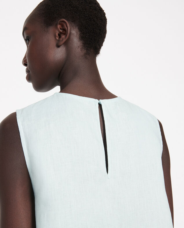 Vestido 100 % de lino Blue haze
