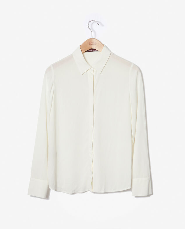 Camisa de corte recto Off white