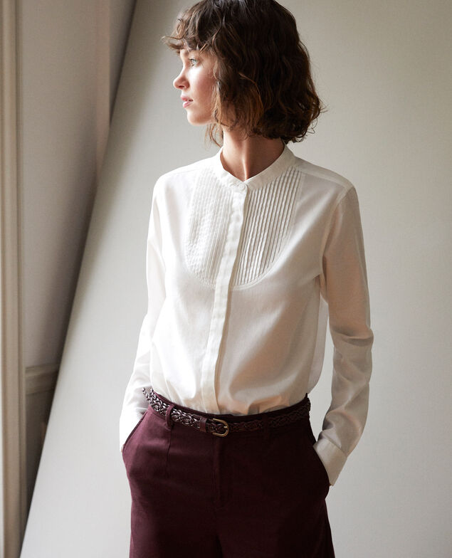 Camisa cuello mao Blanco