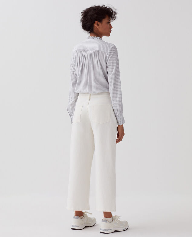 EMY - Jeans cropped wide leg H003 white