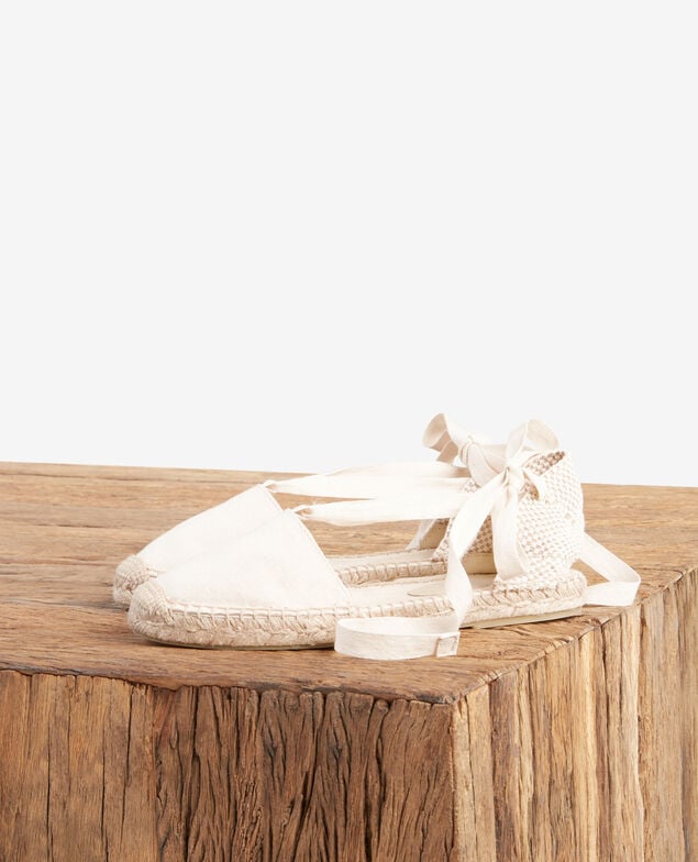 Alpargatas planas Ecru/sailor stripes