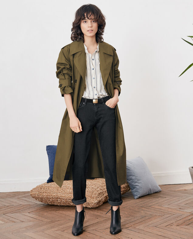 Trench corte amplio Dark kaki
