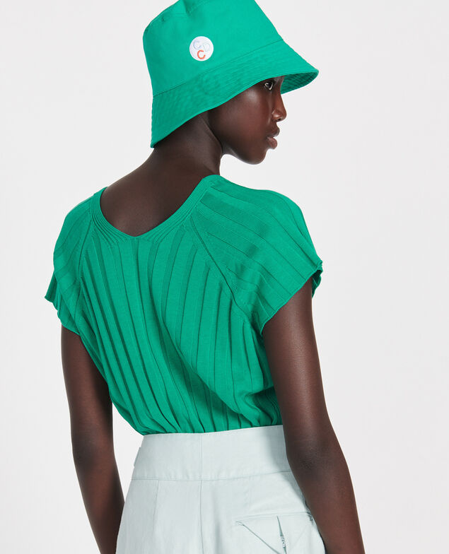 Jersey de punto canalé 3D Golf green