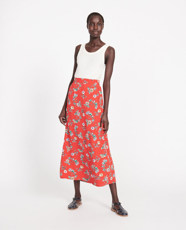 Falda de talle alto Herbier fiery red haze