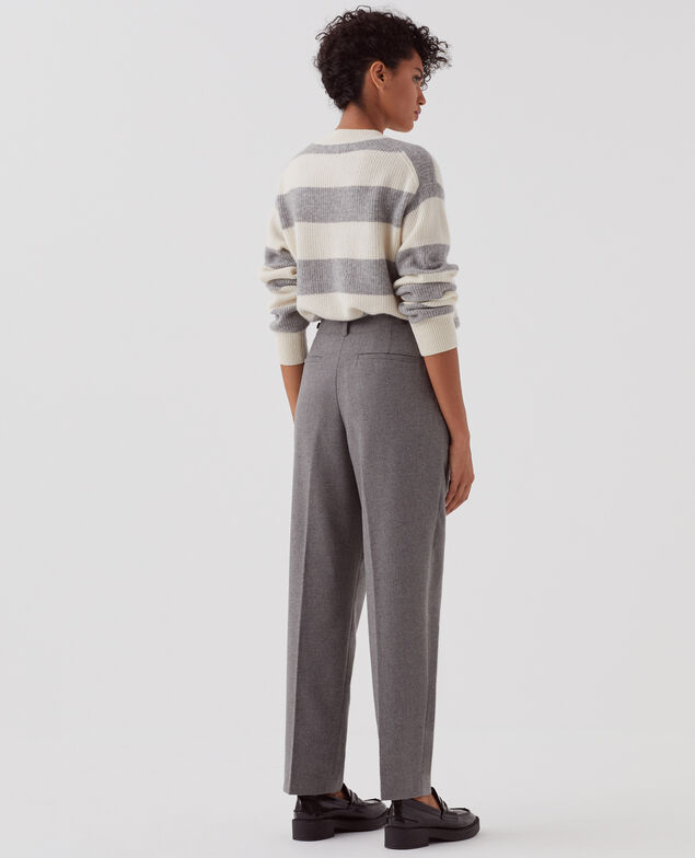 Pantalón recto de lana U060 gray
