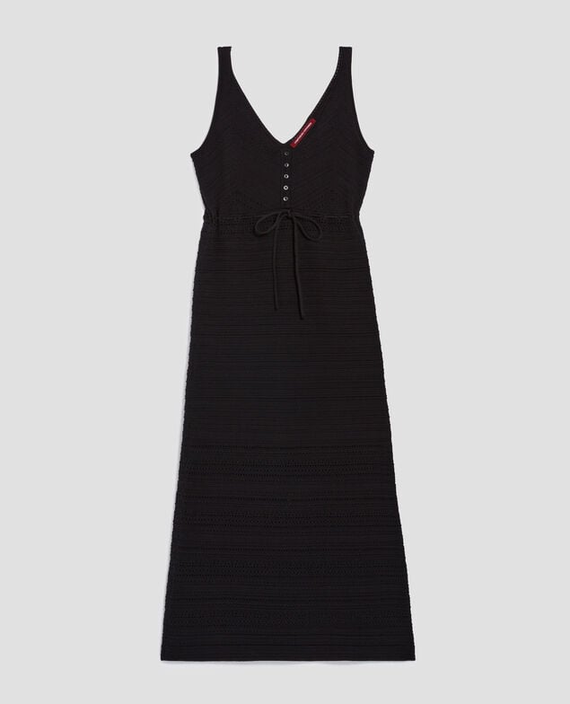 Vestido de crochet de algodón H091 black beauty