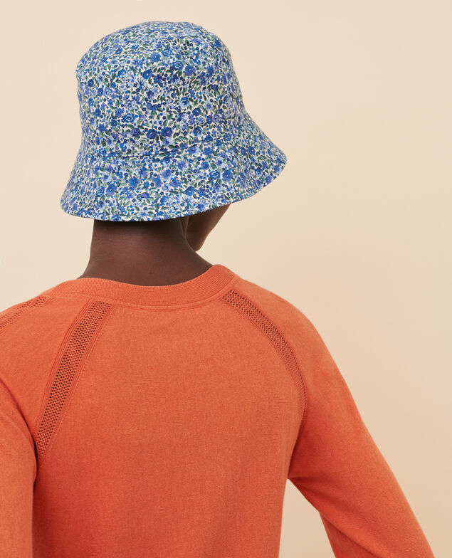 Bob reversible de flores 92 print blue
