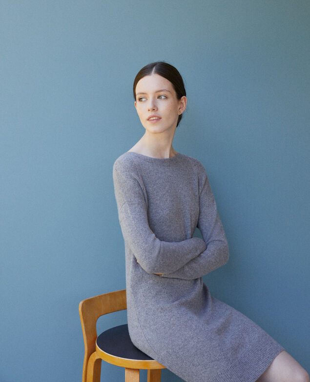 Vestido de cachemir Gris