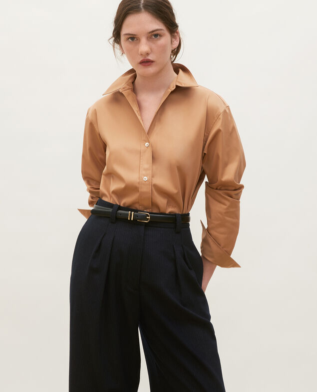 Camisa de hombre de algodón Supima Latte