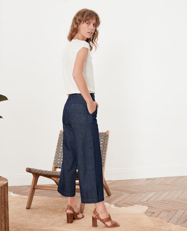 Jeans anchos cropped Indigo