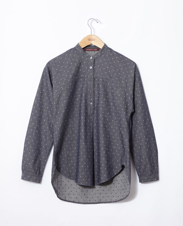 Túnica cuello militar Azul