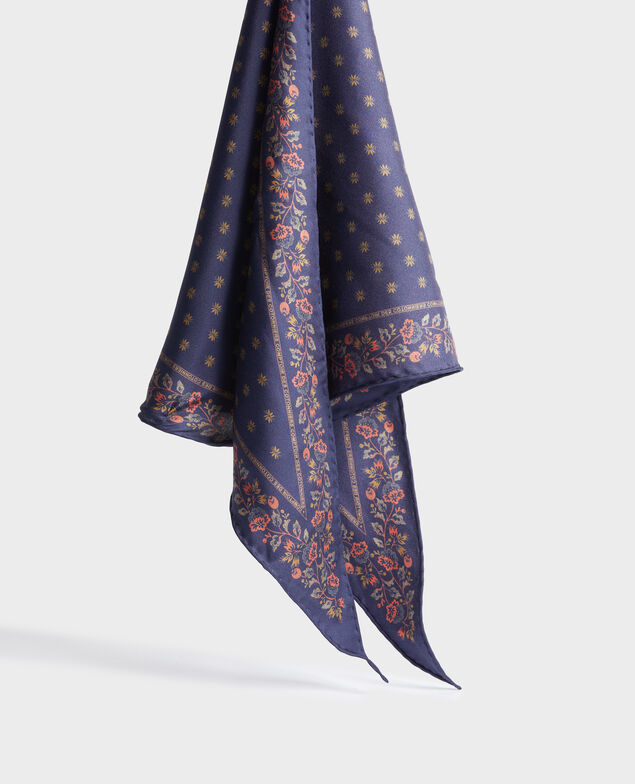 Fular de seda con forma de rombo Night sky