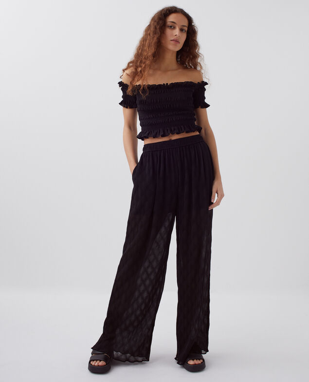 Pantalón amplio y fluido H091 black beauty
