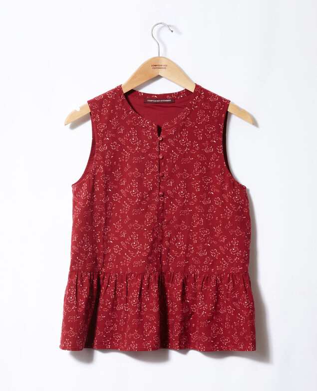 Blusa sin mangas Rojo