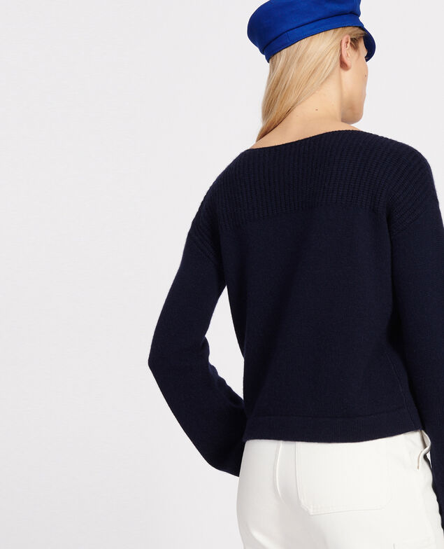 Jersey de lana y cachemir Maritime blue