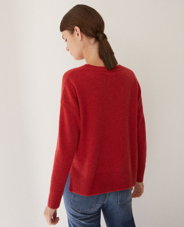 Jersey de cachemir Pompeian red