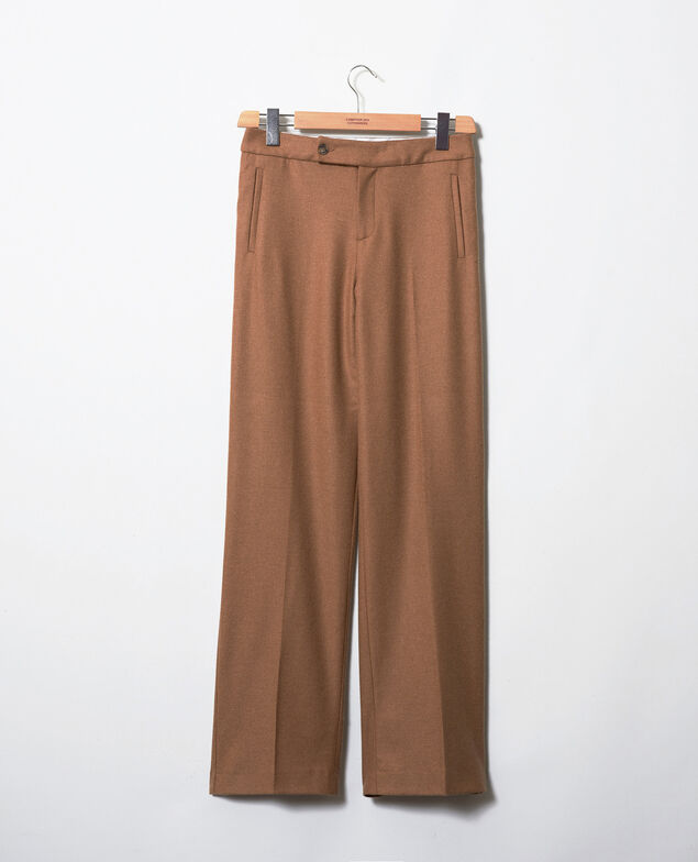 Pantalón sastre con lana Camel
