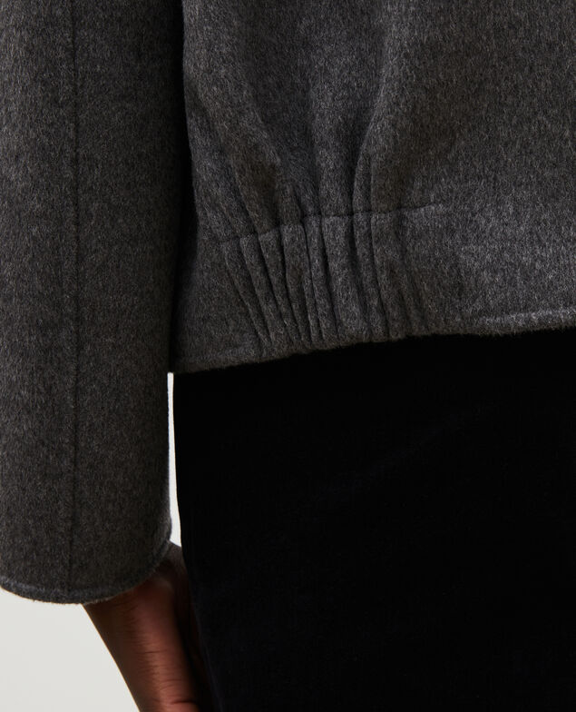  Chaqueta de lana con doble cara Medium grey melange