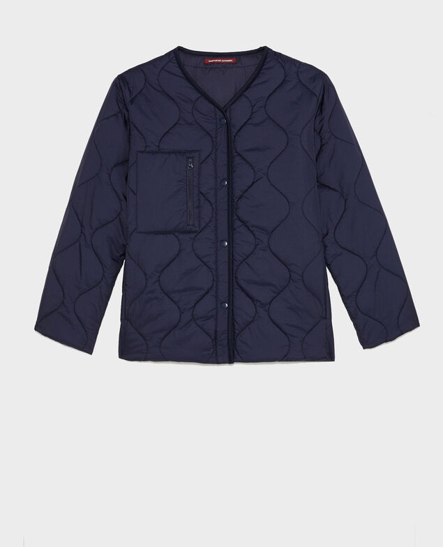 Chaqueta plumas amplia con cuello de pico  Night sky