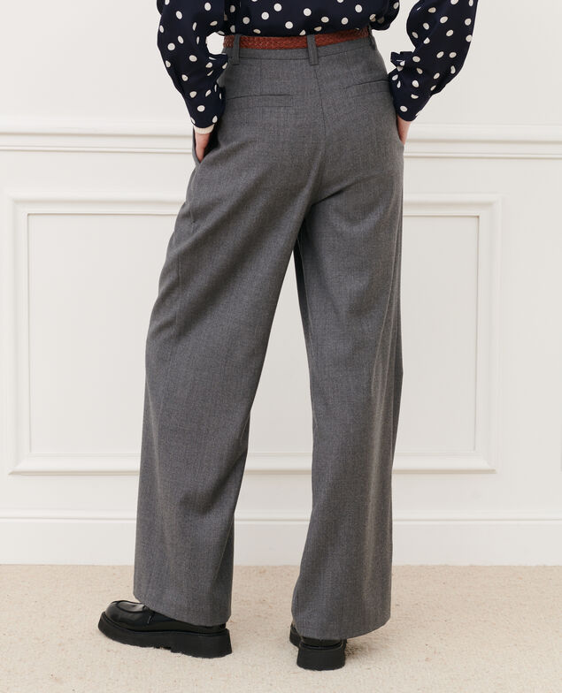 YVONNE - Pantalón ancho de lana cachemir 4275 medium_grey_melange