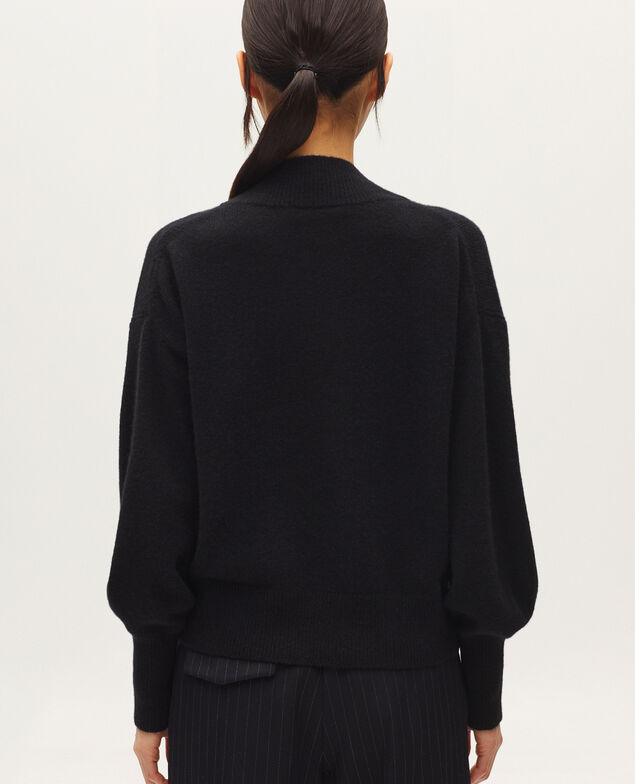Jersey con cuello de pico de cachemir H091 black beauty