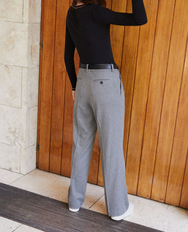 Pantalón de corte amplio Gris