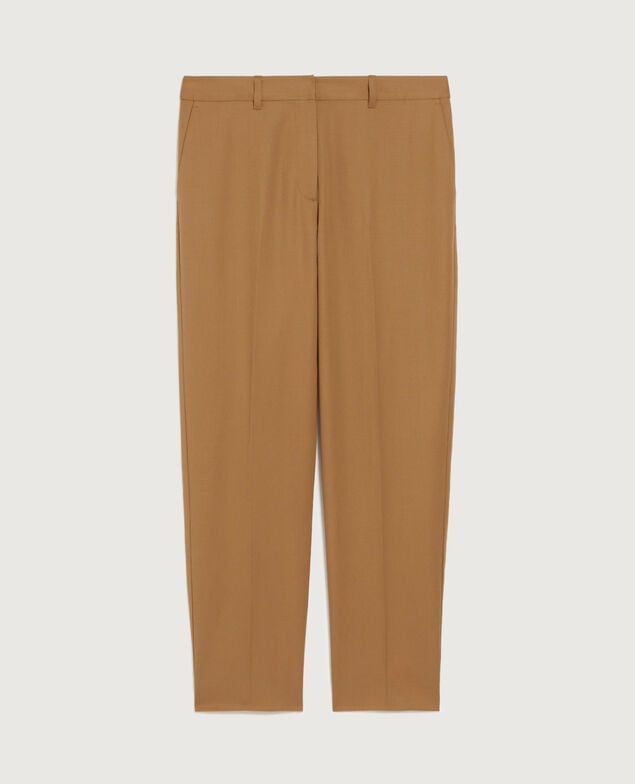 Pantalón cigarette de lana K341 oak brown