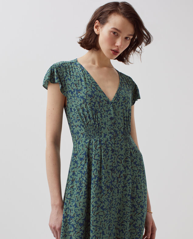 LUDIVINE - Vestido estampado fluido H642 petal majolica