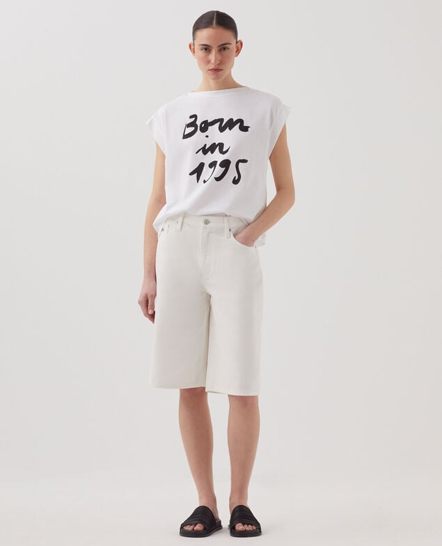 Jorts de algodón H003 white