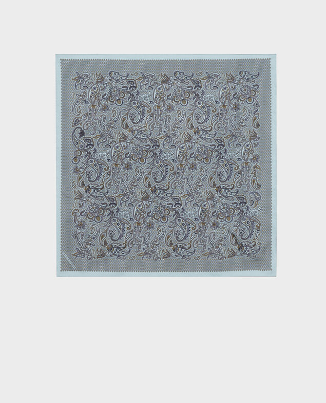 Pañuelo de seda estampado Stone blue