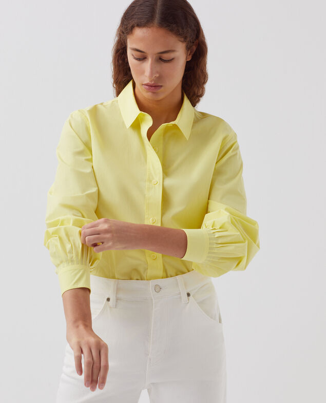 Camisa amplia de algodón H431 blazing yellow