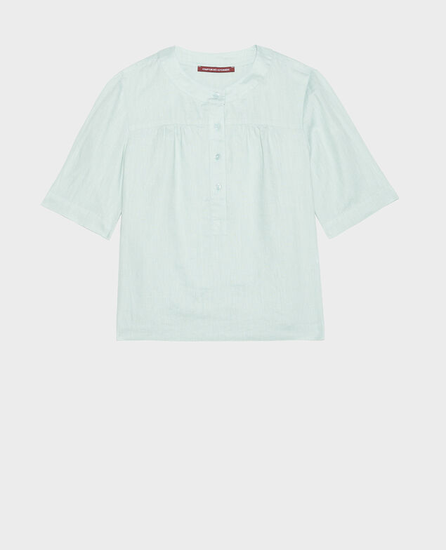 Blusa de lino Blue haze