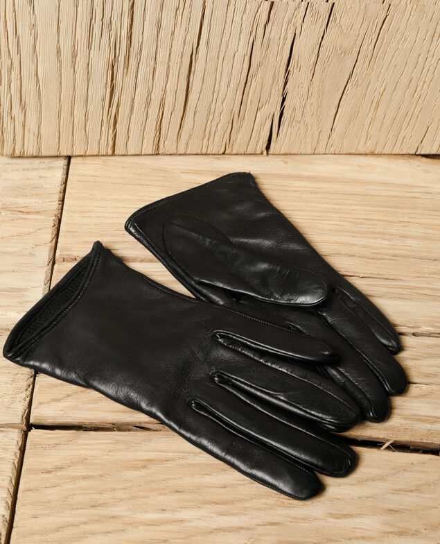 Guantes de piel Negro