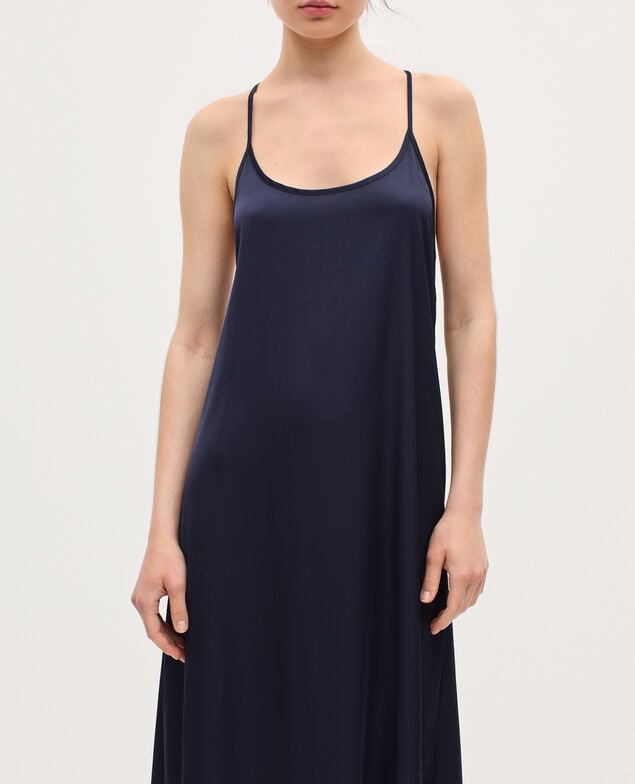 Vestido lencero satinado H695 night sky