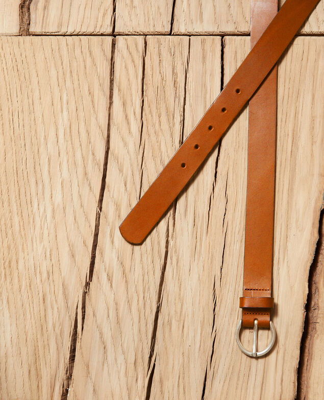 Cinturón de piel lisa tamaño grande 4024 camel