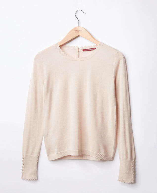 Jersey fino de lana Biscuit